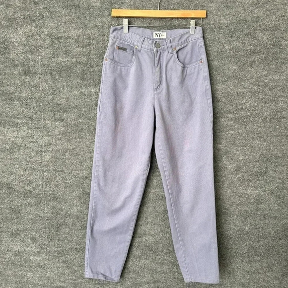 Vintage 90s NY Jeans Womens 6 Mom Easy Fit Faded Purple High Rise Tapered Denim - Picture 2 of 15